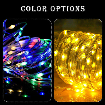 50M 400LED Multicolour Solar Fairy String Rope Lights 8 Models With Timer Waterproof Outdoor