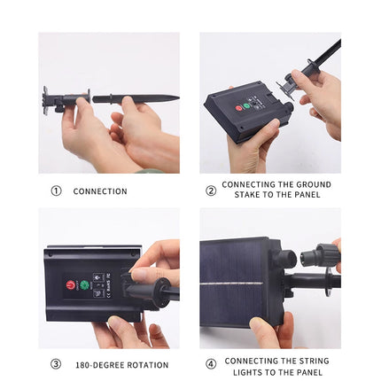 50M 400LED Warm White Solar Fairy String Rope Lights 8 Models With Timer Waterproof Outdoor