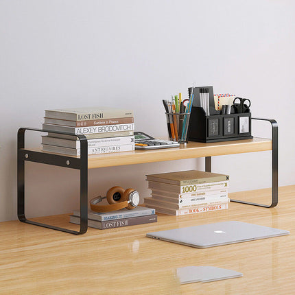 1 Layer Desktop Storage Rack Shelf Desk Bookshelf File Organizer Black