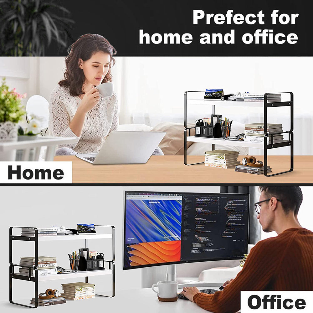 Splendid&Co.-$39.99-2 Layer Desktop Storage Rack Shelf Desk Bookshelf ...