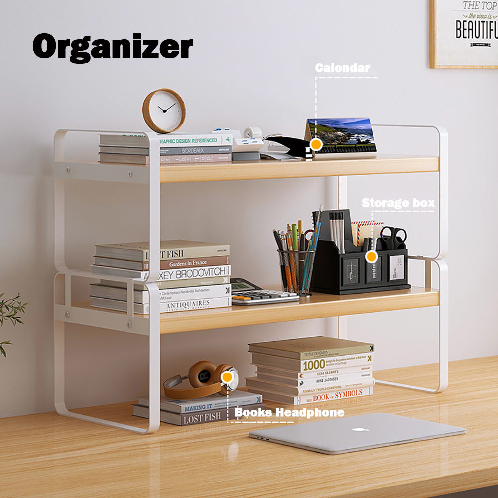 Splendid&Co.-$39.99-2 Layer Desktop Storage Rack Shelf Desk Bookshelf ...