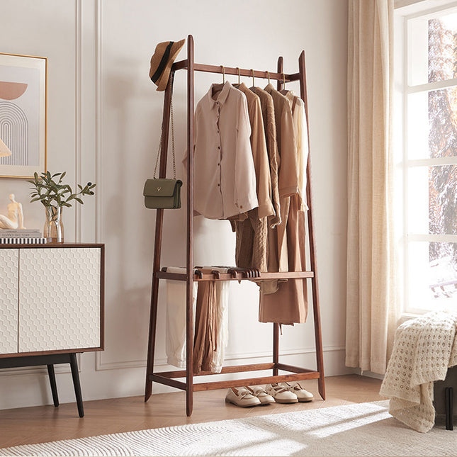 Solid Wood Pants Hanging Clothes Rack Clothes Rack Garment Coat Stand Hanging Rail