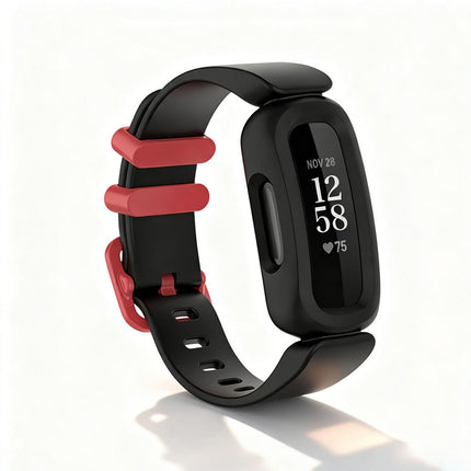 2Packs Fitbit Ace 3 Bands Silicon Replacement Wristband Watch Band Strap Black&Red