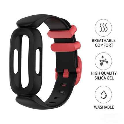 Fitbit Ace 3 Kids Anti-Lost Watch Band Black & Red