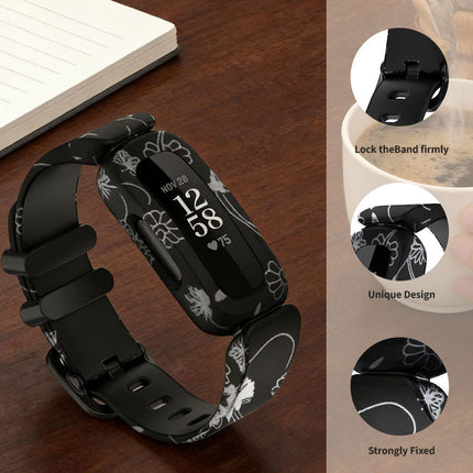 Fitbit Ace 3 Inspire 2 Kids Silicon Watch Strap Band Wristband Black