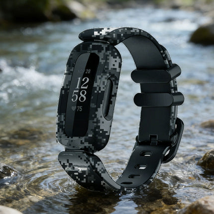 Fitbit Ace 3 Inspire 2 Kids Silicon Watch Strap Band Wristband Camoflage