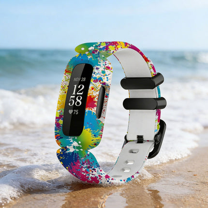 Fitbit Ace 3 Inspire 2 Kids Silicon Watch Strap Band Wristband  Colourful