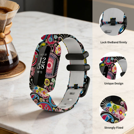 Fitbit Ace 3 Inspire 2 Kids Silicon Watch Strap Band Wristband Flower