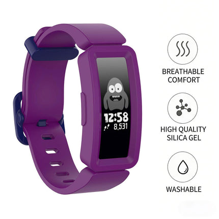 2Packs Fitbit Ace 3 Bands Silicon Replacement Wristband Watch Band Strap Grape