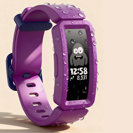 2Packs Fitbit Ace 3 Bands Silicon Replacement Wristband Watch Band Strap Grape