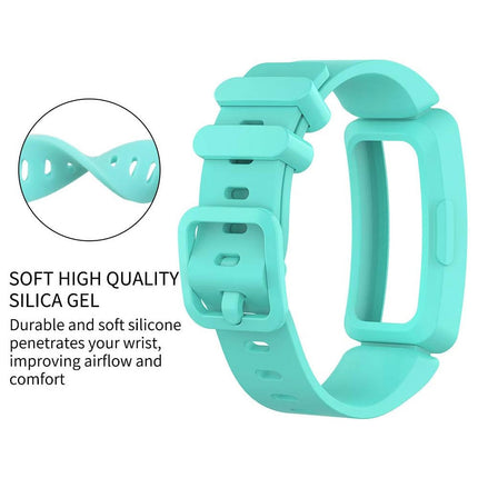 2Packs Fitbit Ace 3 Bands Silicon Replacement Wristband Watch Band Strap Light Blue