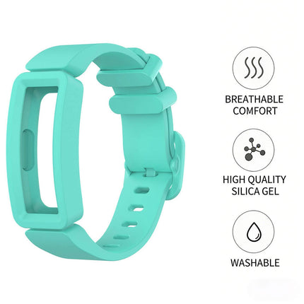 2Packs Fitbit Ace 3 Bands Silicon Replacement Wristband Watch Band Strap Light Blue