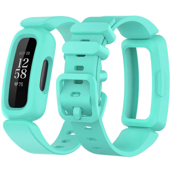 2Packs Fitbit Ace 3 Bands Silicon Replacement Wristband Watch Band Strap Light Blue