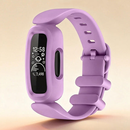 2Packs Fitbit Ace 3 Bands Silicon Replacement Wristband Watch Band Strap Light Purple