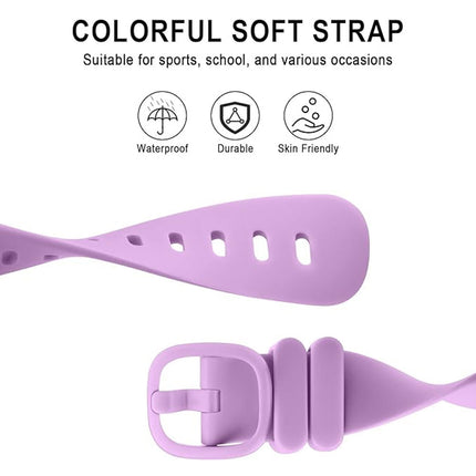 2Packs Fitbit Ace 3 Bands Silicon Replacement Wristband Watch Band Strap Light Purple