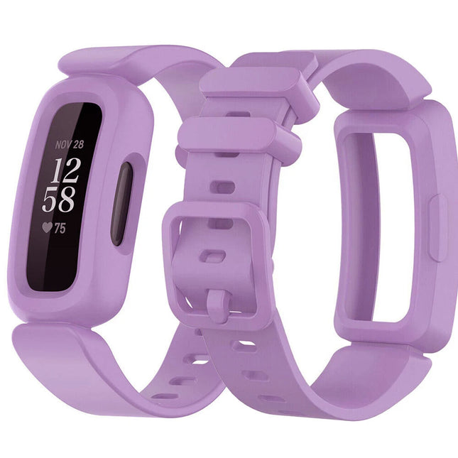 2Packs Fitbit Ace 3 Bands Silicon Replacement Wristband Watch Band Strap Light Purple