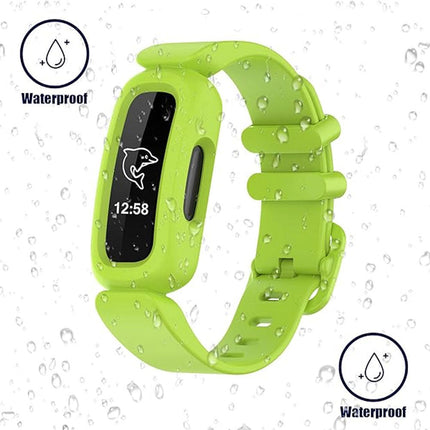 2Packs Fitbit Ace 3 Bands Silicon Replacement Wristband Watch Band Strap Lime