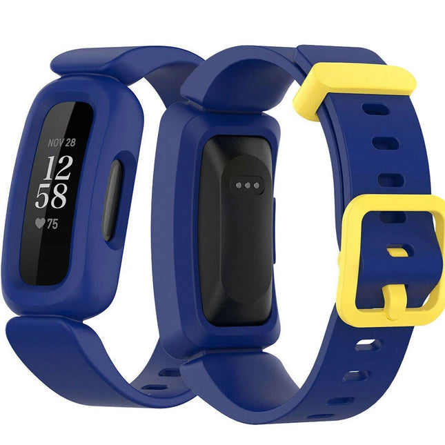 2Packs Fitbit Ace 3 Bands Silicon Replacement Wristband Watch Band Strap Midnight Blue