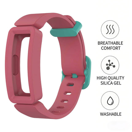 2Packs Fitbit Ace 3 Bands Silicon Replacement Wristband Watch Band Strap Watermelon