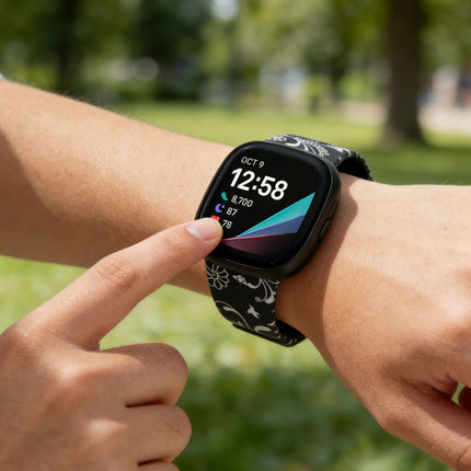 For Fitbit Versa 3 4 Sense 2 Smartwatch Soft Silicone Band Strap Graffiti