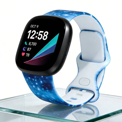 For Fitbit Versa 3 4 Sense 2 Smartwatch Soft Silicone Band Strap Graffiti