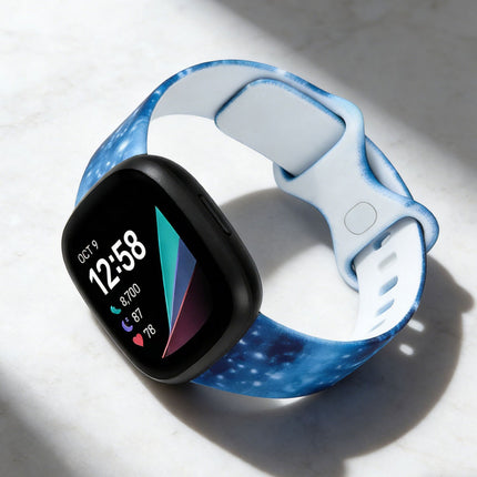For Fitbit Versa 3 4 Sense 2 Smartwatch Soft Silicone Band Strap Graffiti