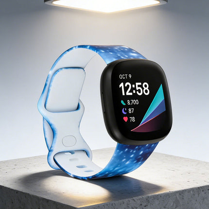 For Fitbit Versa 3 4 Sense 2 Smartwatch Soft Silicone Band Strap Graffiti