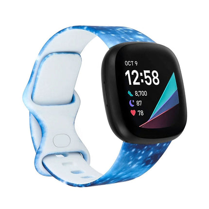 For Fitbit Versa 3 4 Sense 2 Smartwatch Soft Silicone Band Strap Graffiti