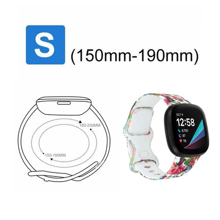 For Fitbit Versa 3 4 Sense 2 Smartwatch Soft Silicone Band Strap Graffiti