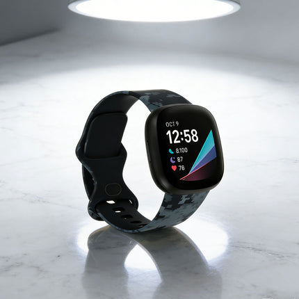 For Fitbit Versa 3 4 Sense 2 Smartwatch Soft Silicone Band Strap Graffiti