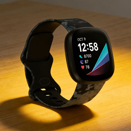 For Fitbit Versa 3 4 Sense 2 Smartwatch Soft Silicone Band Strap Graffiti