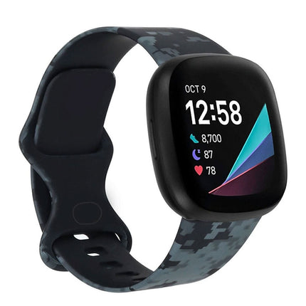 For Fitbit Versa 3 4 Sense 2 Smartwatch Soft Silicone Band Strap Graffiti
