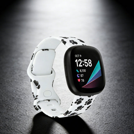 For Fitbit Versa 3 4 Sense 2 Smartwatch Soft Silicone Band Strap Graffiti