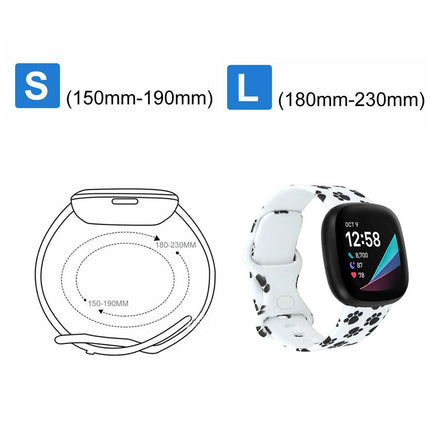 For Fitbit Versa 3 4 Sense 2 Smartwatch Soft Silicone Band Strap Graffiti