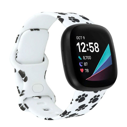 For Fitbit Versa 3 4 Sense 2 Smartwatch Soft Silicone Band Strap Graffiti