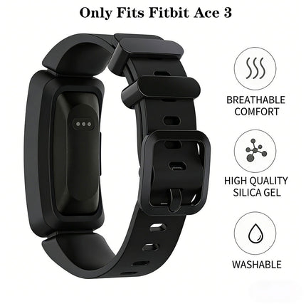 Fitbit Ace 3 Kids Anti-Lost Silicon Replacement Wristband Ace3 Watch Band Strap