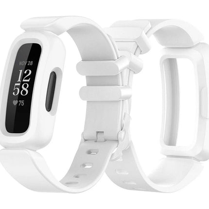 2Packs Fitbit Ace 3 Bands Silicon Replacement Wristband Watch Band Strap White