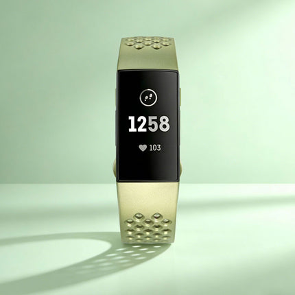 Fitbit Charge 3 4 Watch Soft Silicone Sports Replacement Band Wrist Strap Gold