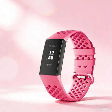 Fitbit Charge 3 4 Watch Soft Silicone Sports Replacement Band Wrist Strap Hot Pink
