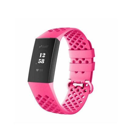 Fitbit Charge 3 4 Watch Soft Silicone Sports Replacement Band Wrist Strap Hot Pink