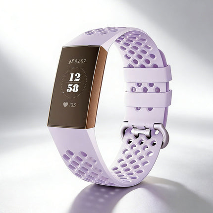 Fitbit Charge 3 4 Watch Soft Silicone Sports Replacement Band Wrist Strap Lavender