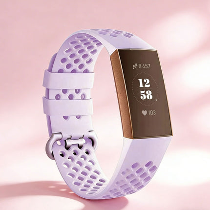 Fitbit Charge 3 4 Watch Soft Silicone Sports Replacement Band Wrist Strap Lavender