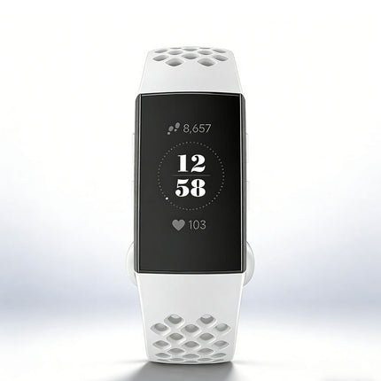 Fitbit Charge 3 4 Watch Soft Silicone Sports Replacement Band Wrist Strap White