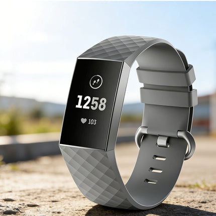 Fitbit Charge 3/4 Smart Watch Classic Replacement Band Grey