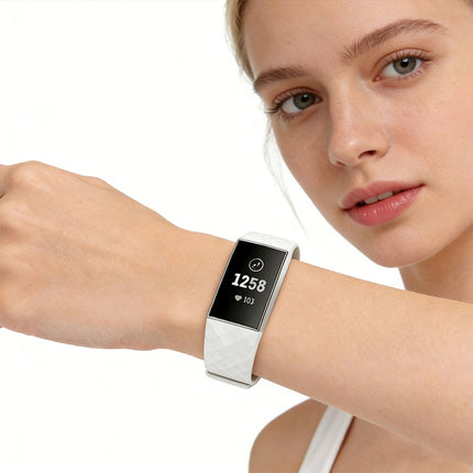 Fitbit Charge 3/4 Smart Watch Classic Replacement Band White