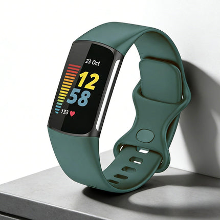 Olive Replacement Bands for Fitbit Charge 5 6 Band Tracker Fitness Strap Wristbands