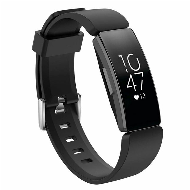 Fitbit Inspire HR Replacement Band Soft Silicone Sports Wrist Smart Watch Strap Black