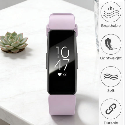 Fitbit Inspire HR Replacement Band Soft Silicone Sports Wrist Smart Watch Strap Lavender