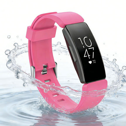 Fitbit Inspire HR Replacement Band Soft Silicone Sports Wrist Smart Watch Strap Pink
