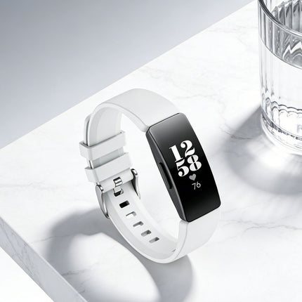 Fitbit Inspire HR Replacement Band Soft Silicone Sports Wrist Smart Watch Strap White